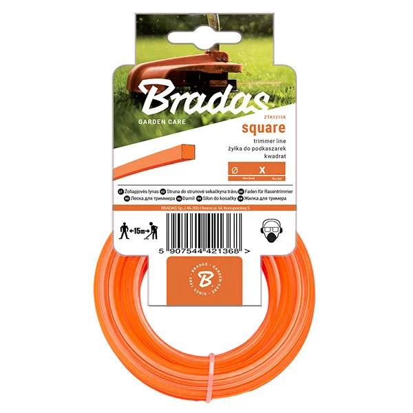 Bradas rezna nit za trimere kvadrat 2,7mm x 100m ZTK27100K