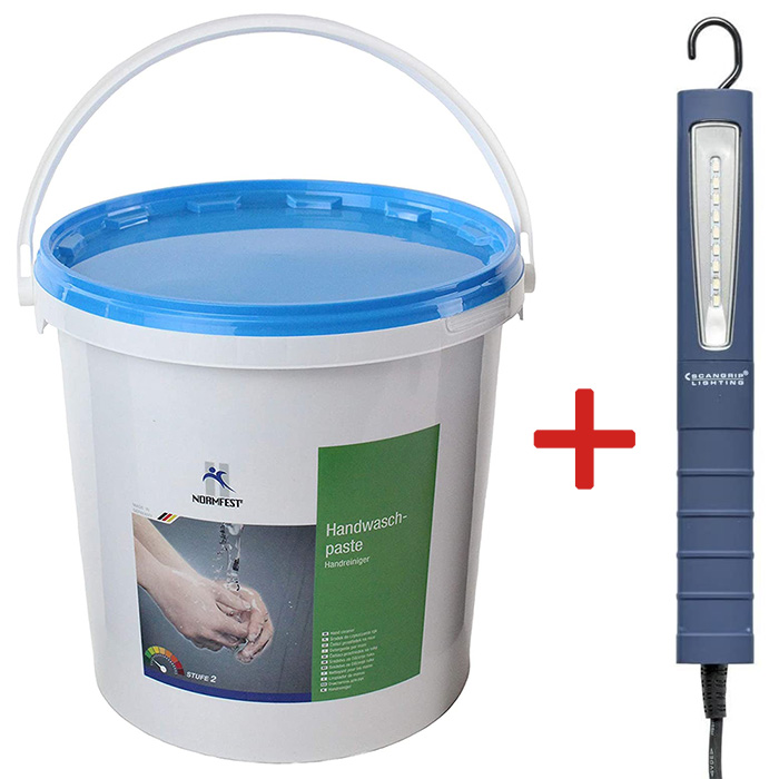 Akcijski komplet - Scangrip STARLINE LED lampa štapna sa kablom (5 metara) SC-03.5059 + Normfest pasta za čišćenje ruku 10l NF-2897-240-8 Akcijski komplet - Scangrip STARLINE LED lampa štapna sa kablom (5 metara) SC-03.5059 + Normfest pasta za čišćenje ruku 10l NF-2897-240-8