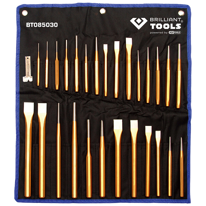 Brilliant Tools set sekača, probijača i izbijača, 28-delni BT-085030 Brilliant Tools set sekača, probijača i izbijača, 28-delni BT-085030