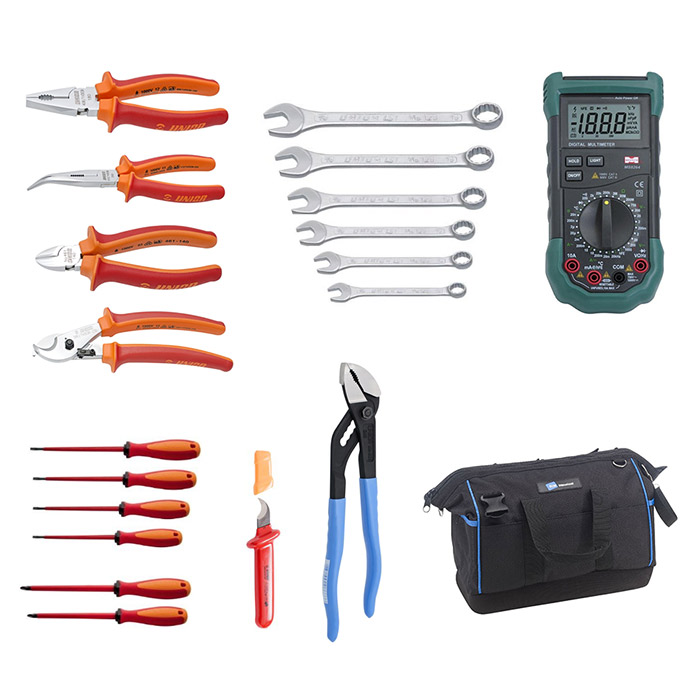 Set UNIOR alata za električare od 19 delova u B&W torbi za alat CARRY 900/19C Set UNIOR alata za električare od 19 delova u B&W torbi za alat CARRY 900/19C