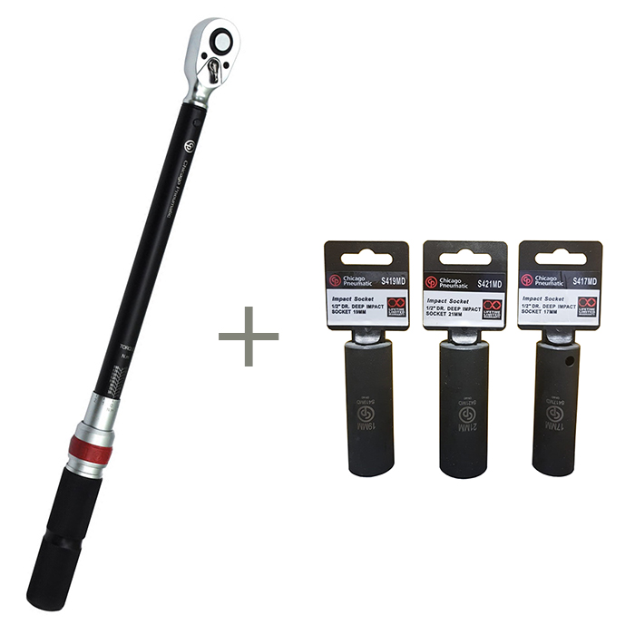 Chicago Pneumatic akcijski set - moment ključ 40-200Nm 1/2 Chicago Pneumatic akcijski set - moment ključ 40-200Nm 1/2