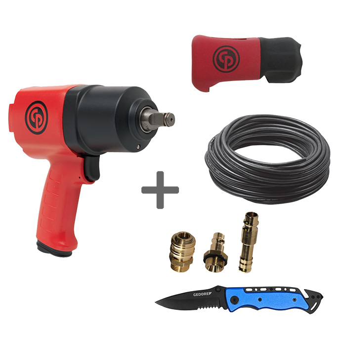 Super vulkanizerska akcija set 3 - Chicago Pneumatic pneumatski udarni odvijač 1/2 Super vulkanizerska akcija set 3 - Chicago Pneumatic pneumatski udarni odvijač 1/2