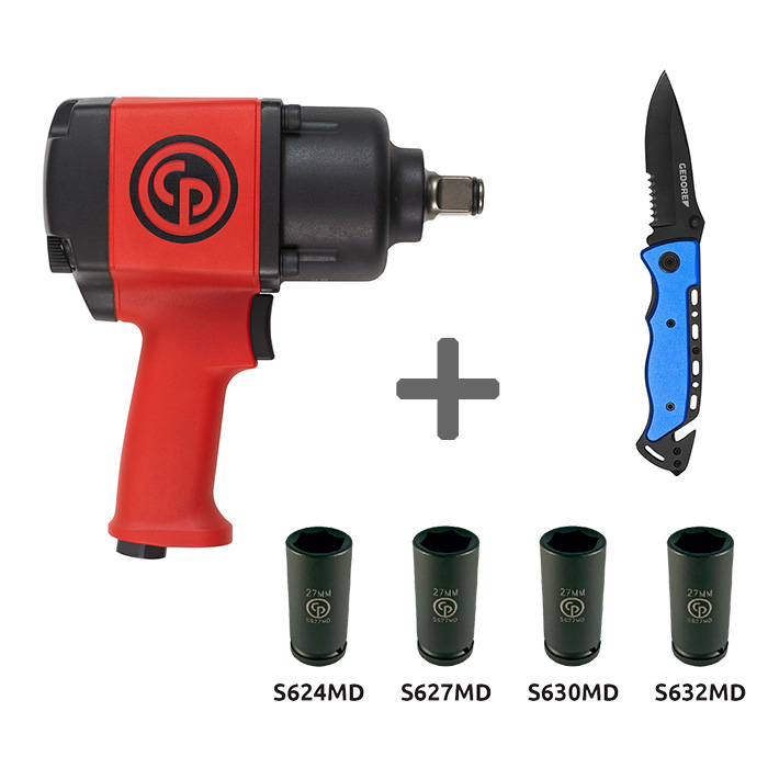 Super vulkanizerska akcija set 8 - Chicago Pneumatic pneumatski udarni odvijač 3/4 Super vulkanizerska akcija set 8 - Chicago Pneumatic pneumatski udarni odvijač 3/4