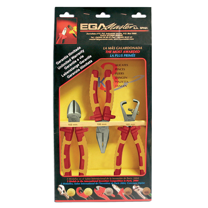 EGA Master set klešta izolovanih VDE 3 kom EGA76604 EGA Master set klešta izolovanih VDE 3 kom EGA76604