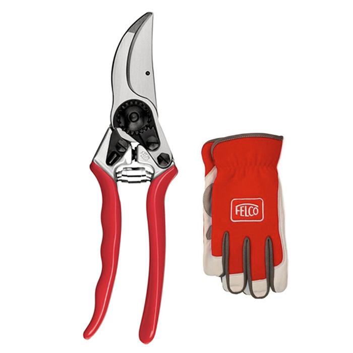 Felco komplet - makaze za orezivanje Felco 11 + zaštitne rukavice Felco 702 (L, XL)