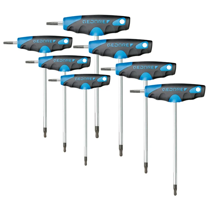 Gedore set TORX ključeva sa T-ručkom T10-T40 7-delni DT 2143 KTX-007 Gedore set TORX ključeva sa T-ručkom T10-T40 7-delni DT 2143 KTX-007