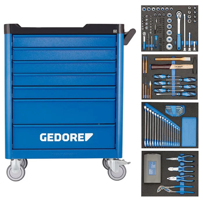 Gedore kolica za alat WORKSTER SMARTLINE sa 7 fioka i asortimanom alata 147-delni WSL-L-TS-147 Gedore kolica za alat WORKSTER SMARTLINE sa 7 fioka i asortimanom alata 147-delni WSL-L-TS-147