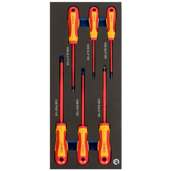 Irimo set 6 izolovanih odvijača u 1/3 penastom ulošku IFF1E025 Irimo set 6 izolovanih odvijača u 1/3 penastom ulošku IFF1E025