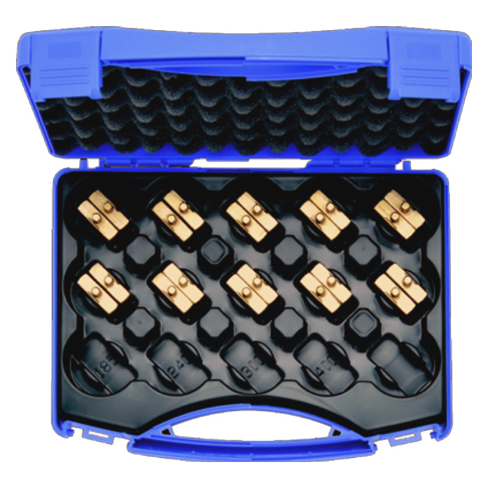 Klauke set umetaka za krimp presu Cu 6-150mm² 10 pari u koferu HR4SET6-150/4 Klauke set umetaka za krimp presu Cu 6-150mm² 10 pari u koferu HR4SET6-150/4
