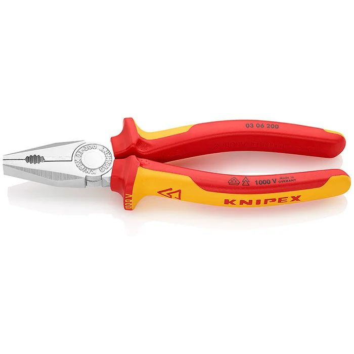 Knipex klešta kombinovana izolovana 1000V VDE 200mm 03 06 200 Knipex klešta kombinovana izolovana 1000V VDE 200mm 03 06 200