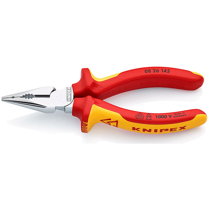 Knipex šiljasta kombinovana klešta izolovana 1000V VDE 145mm 08 26 145 Knipex šiljasta kombinovana klešta izolovana 1000V VDE 145mm 08 26 145