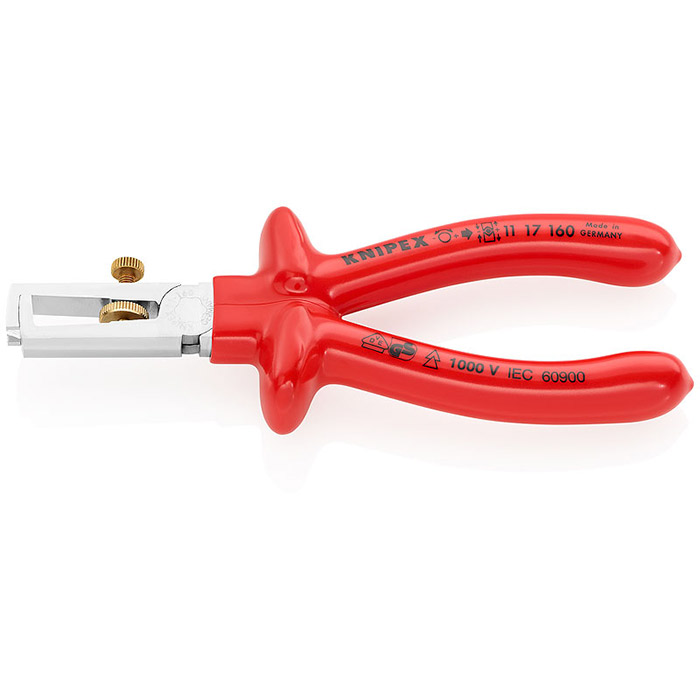 Knipex klešta za skidanje izolacije izolovana 160mm 11 17 160 Knipex klešta za skidanje izolacije izolovana 160mm 11 17 160
