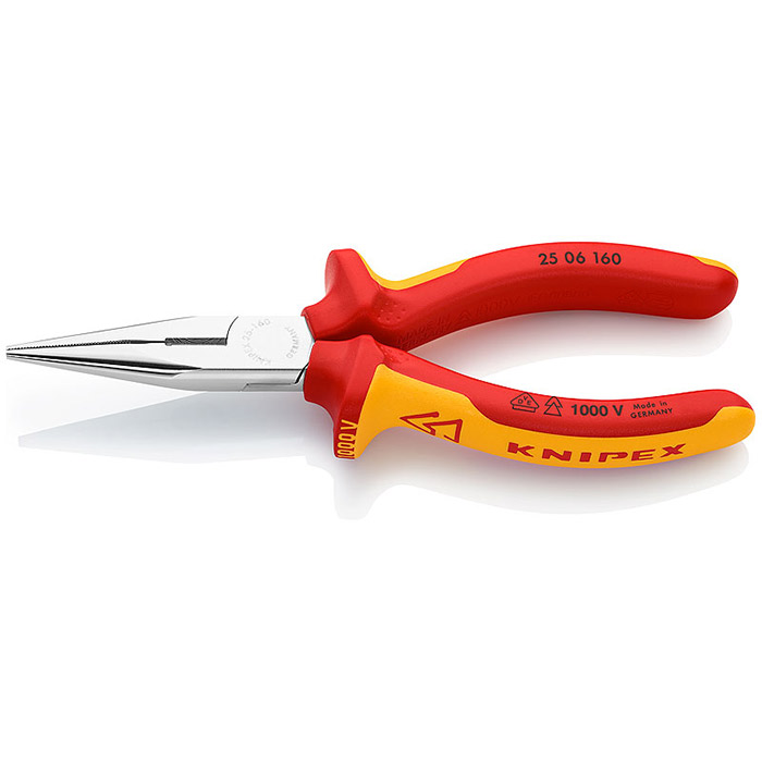 Knipex klešta špic prava sa bočnim sečenjem 1000V VDE 160mm 25 06 160