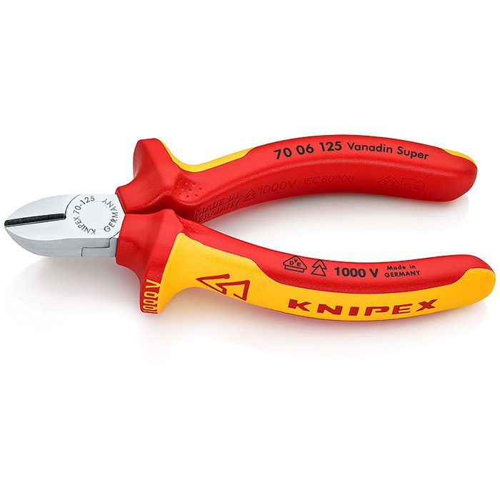 Knipex kose sečice izolovane 1000V VDE 125mm 70 06 125 Knipex kose sečice izolovane 1000V VDE 125mm 70 06 125