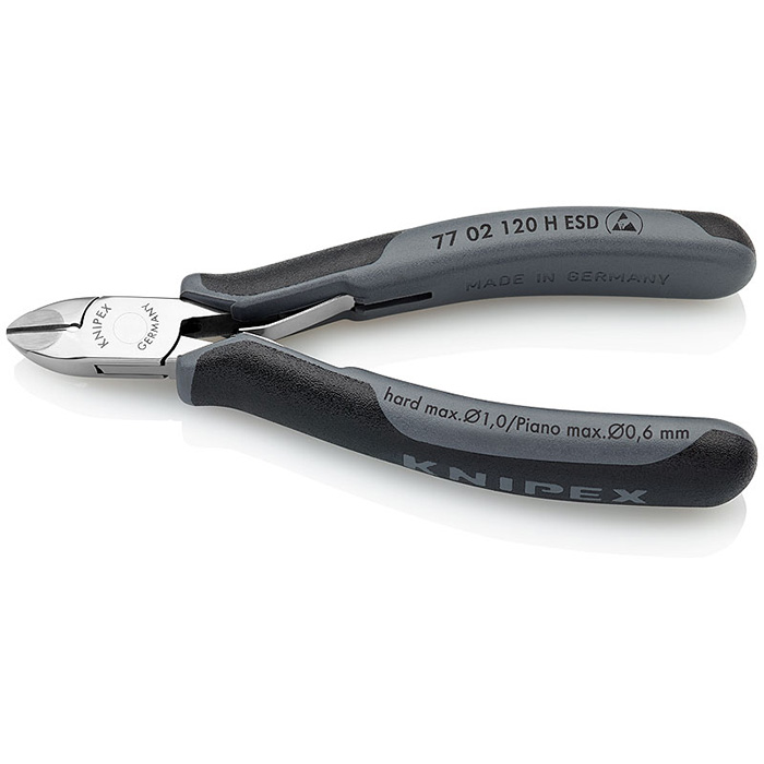 Knipex kose sečice za elektroniku s umetnutom oštricom od tvrdog metala ESD 120mm 77 02 120 H ESD Knipex kose sečice za elektroniku s umetnutom oštricom od tvrdog metala ESD 120mm 77 02 120 H ESD