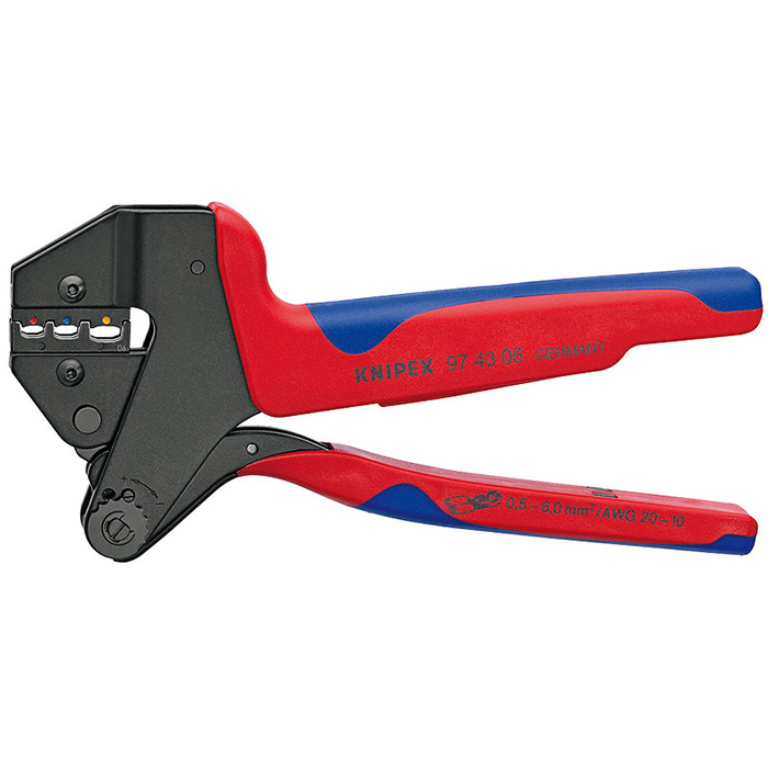Knipex klešta za krimpovanje sa umetkom za izolovane kablovske stopice i konektore 97 43 06 Knipex klešta za krimpovanje sa umetkom za izolovane kablovske stopice i konektore 97 43 06