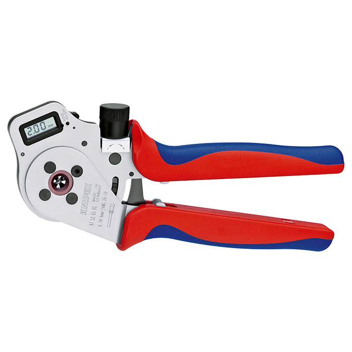 Knipex krimp klešta sa četiri trna za tokarene kontakte, s digitalnim prikazom 250mm 97 52 65 DG A Knipex krimp klešta sa četiri trna za tokarene kontakte, s digitalnim prikazom 250mm 97 52 65 DG A