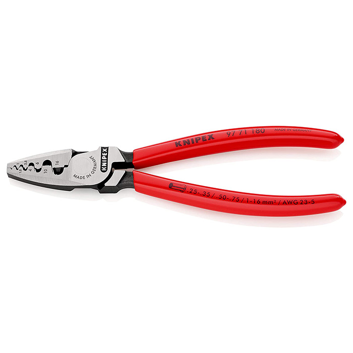 Knipex klešta za krimpovanje hilzni (kablovskih završetaka) 180mm 97 71 180 Knipex klešta za krimpovanje hilzni (kablovskih završetaka) 180mm 97 71 180