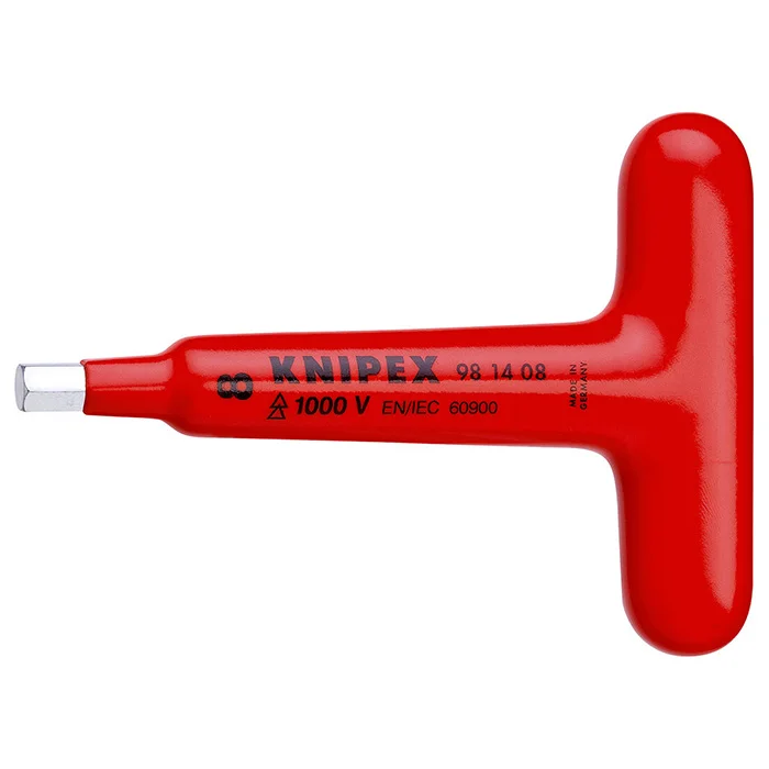 Knipex imbus ključ sa T-drškom izolovan 1000V 8mm 98 14 08 Knipex imbus ključ sa T-drškom izolovan 1000V 8mm 98 14 08