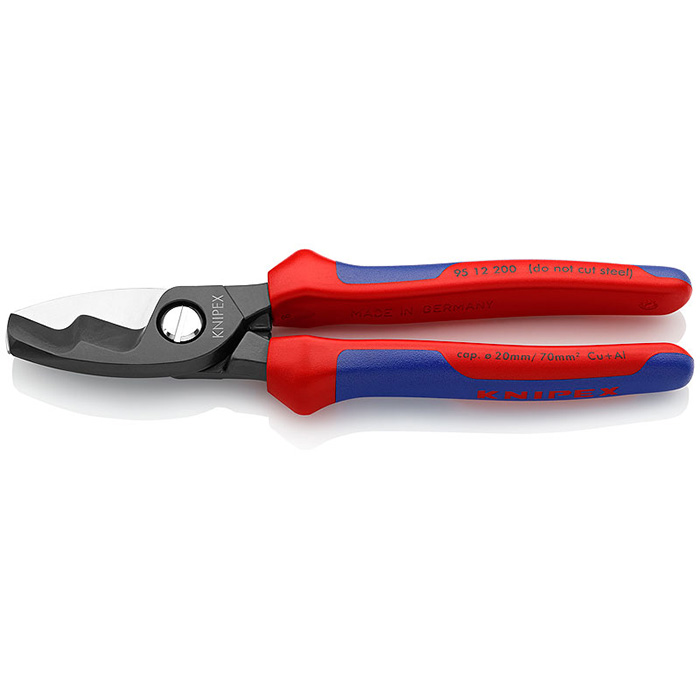 Knipex makaze za kablove sa dvostrukom oštricom 200mm 95 12 200 Knipex makaze za kablove sa dvostrukom oštricom 200mm 95 12 200