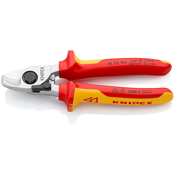 Knipex makaze za kablove 1000V VDE sa oprugom za otvaranje 165mm 95 26 165 Knipex makaze za kablove 1000V VDE sa oprugom za otvaranje 165mm 95 26 165