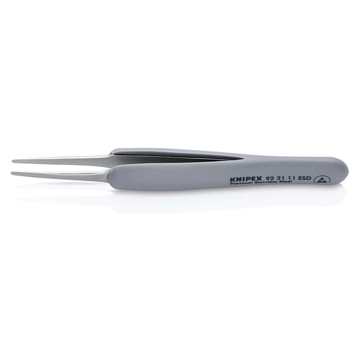 Knipex precizna pinceta sa gumenim ručkama ESD tupa 123mm 92 21 11 ESD Knipex precizna pinceta sa gumenim ručkama ESD tupa 123mm 92 21 11 ESD