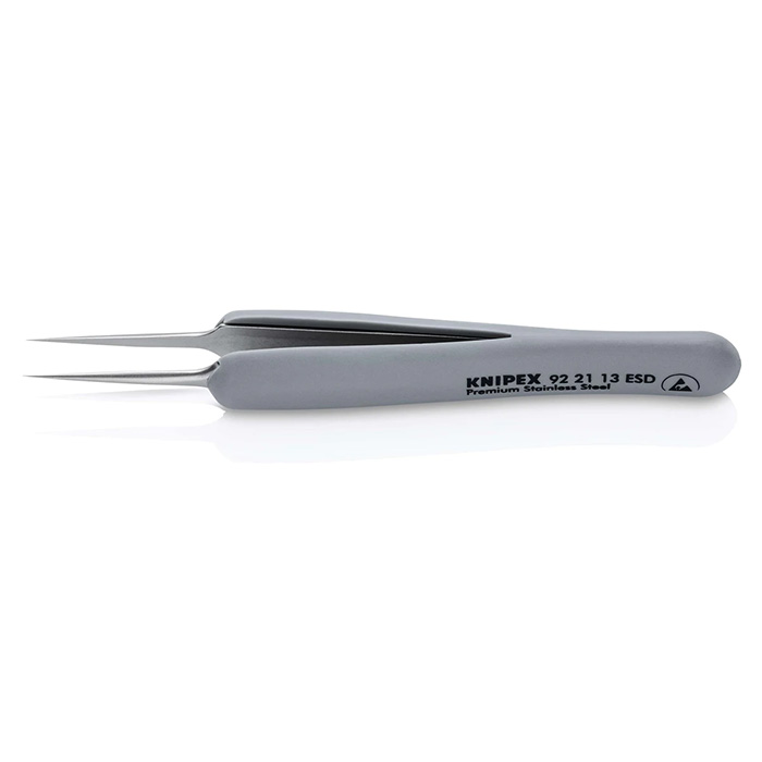 Knipex precizna pinceta sa gumenim ručkama ESD špicasta 112mm 92 21 13 ESD Knipex precizna pinceta sa gumenim ručkama ESD špicasta 112mm 92 21 13 ESD