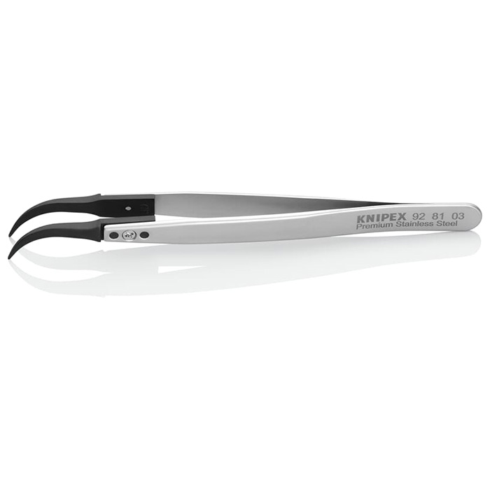 Knipex pinceta sa izmenljivim ESD vrhovima zakrivljena 130mm 92 81 03 Knipex pinceta sa izmenljivim ESD vrhovima zakrivljena 130mm 92 81 03
