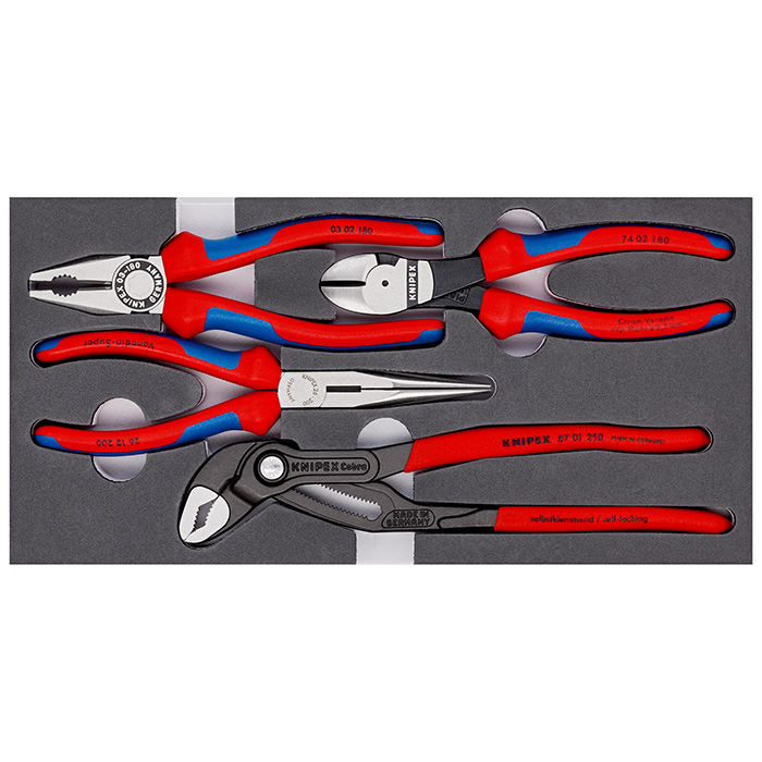 Knipex komplet klešta Basic 4/1 u penastom ulošku 00 20 01 V15