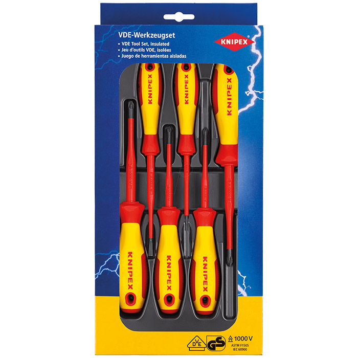 Knipex set izolovanih odvijača 1000V 6/1 00 20 12 V04 Knipex set izolovanih odvijača 1000V 6/1 00 20 12 V04