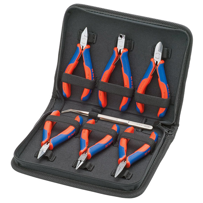 Knipex komplet klešta za elektroniku sa pincetom u torbici 7/1 00 20 16 Knipex komplet klešta za elektroniku sa pincetom u torbici 7/1 00 20 16