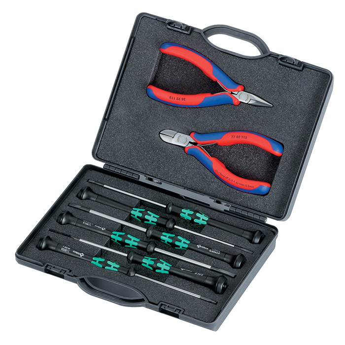 Knipex komplet klešta za elektroniku sa Wera odvijačima 8/1 00 20 18 Knipex komplet klešta za elektroniku sa Wera odvijačima 8/1 00 20 18
