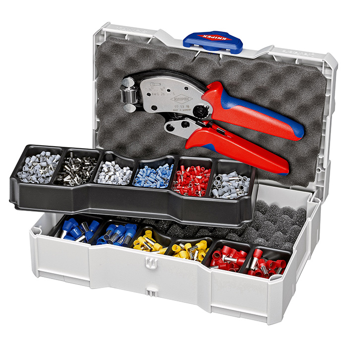 Knipex komplet za krimpovanje: krimp klešta Twistor16® sa izolovanim hilznama 97 90 13 Knipex komplet za krimpovanje: krimp klešta Twistor16® sa izolovanim hilznama 97 90 13