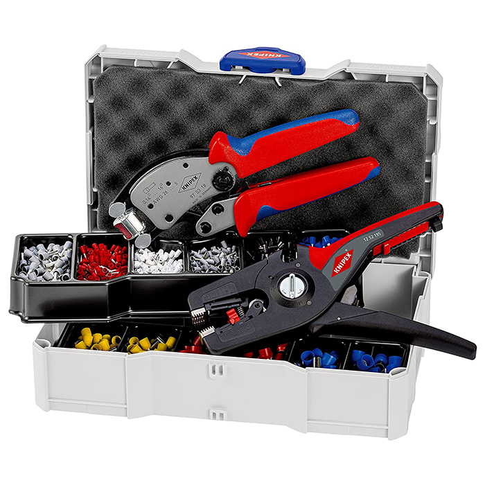 Knipex komplet za krimpovanje: krimp klešta Twistor16® + klešta za skidanje izolacije PreciStrip16 sa izolovanim hilznama 97 90 14 Knipex komplet za krimpovanje: krimp klešta Twistor16® + klešta za skidanje izolacije PreciStrip16 sa izolovanim hilznama 97 90 14