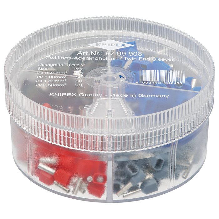 Knipex asortiman duplih izolovanih hilzni 2x0,75-2x2,5mm² 97 99 908 Knipex asortiman duplih izolovanih hilzni 2x0,75-2x2,5mm² 97 99 908