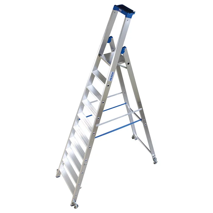 Krause Stabilo kotrljajuće stepenaste merdevine plave 10 gazišta 124661 Krause Stabilo kotrljajuće stepenaste merdevine plave 10 gazišta 124661