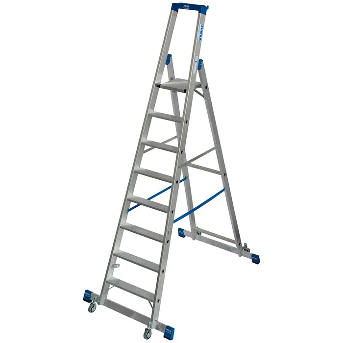 Krause Stabilo kotrljajuće stepenaste merdevine sa osloncem 8 gazišta 127327 Krause Stabilo kotrljajuće stepenaste merdevine sa osloncem 8 gazišta 127327