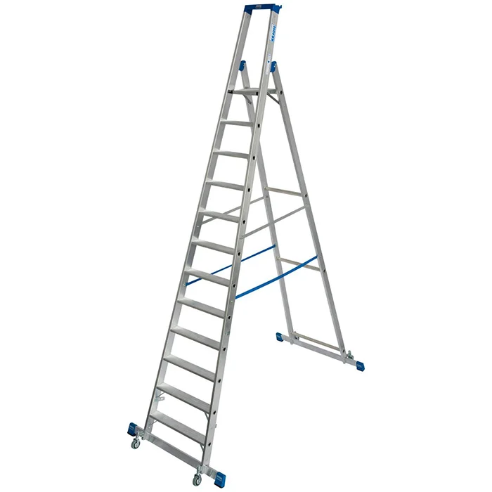 Krause Stabilo kotrljajuće stepenaste merdevine sa osloncem 12 gazišta 127365 Krause Stabilo kotrljajuće stepenaste merdevine sa osloncem 12 gazišta 127365