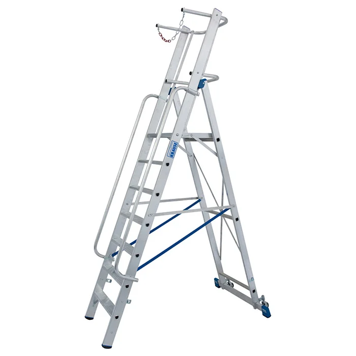 Krause Stabilo stojeće merdevine sa velikom platformom i lancem 7 gazišta 127518 Krause Stabilo stojeće merdevine sa velikom platformom i lancem 7 gazišta 127518