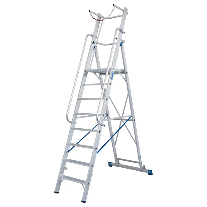 Krause Stabilo stojeće merdevine sa velikom platformom i lancem 8 gazišta 127525 Krause Stabilo stojeće merdevine sa velikom platformom i lancem 8 gazišta 127525