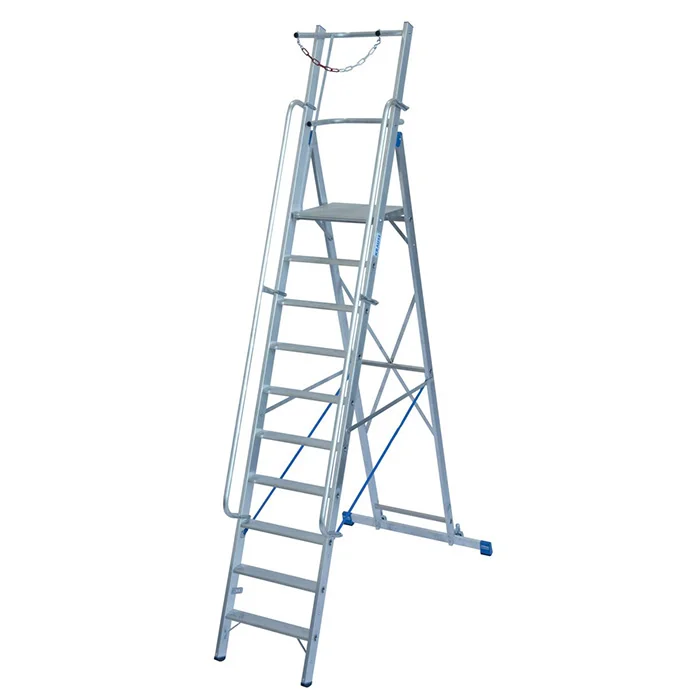 Krause Stabilo stojeće merdevine sa velikom platformom i lancem 10 gazišta 127549 Krause Stabilo stojeće merdevine sa velikom platformom i lancem 10 gazišta 127549