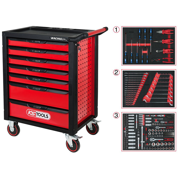 KS Tools kolica za alat RACING LINE, 7 fioka sa 3 fioke alata (215 kom) 826.7215 KS Tools kolica za alat RACING LINE, 7 fioka sa 3 fioke alata (215 kom) 826.7215
