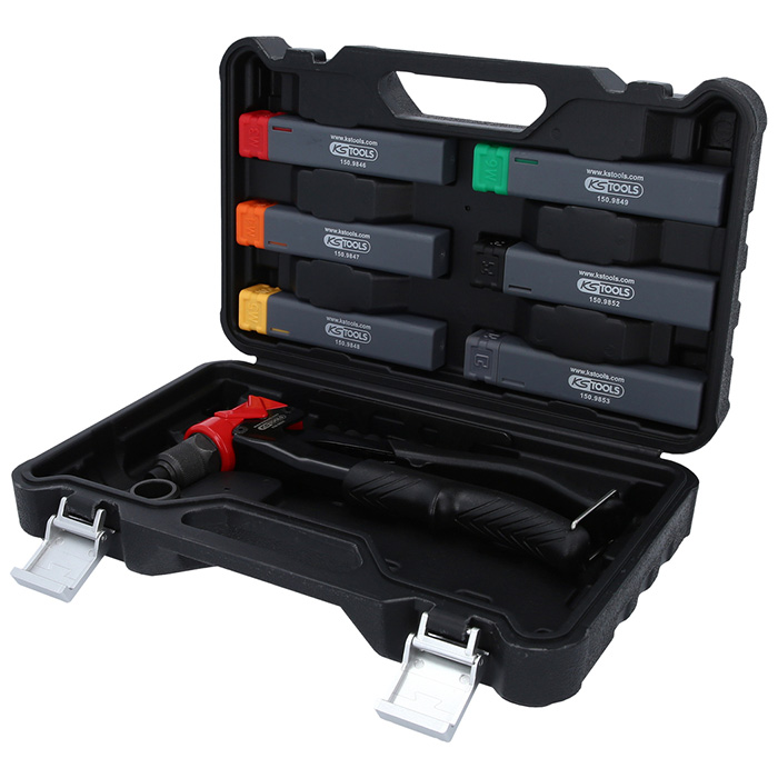 KS Tools klešta za zakivke 3 u 1 u 12-delnom setu 150.9850 KS Tools klešta za zakivke 3 u 1 u 12-delnom setu 150.9850