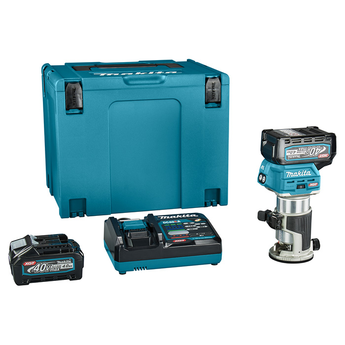 Makita akumulatorska glodalica 40V max XGT/18V LXT RT001GM210 Makita akumulatorska glodalica 40V max XGT/18V LXT RT001GM210