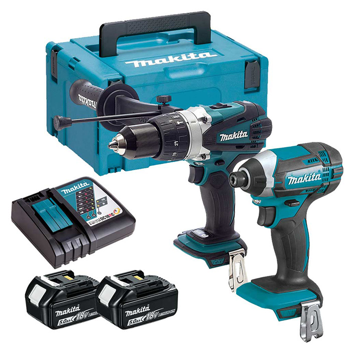 Makita LXT set - akumulatorska udarna bušilica-odvijač DHP458Z + akumulatorski udarni odvijač DTD152Z + punjač + 2 baterije + Makpac DLX2145TJ Makita LXT set - akumulatorska udarna bušilica-odvijač DHP458Z + akumulatorski udarni odvijač DTD152Z + punjač + 2 baterije + Makpac DLX2145TJ