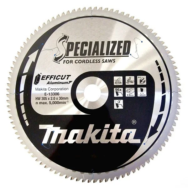 Makita list za testeru od tvrdog metala Efficut 305x30x96T za ALU E-13306 Makita list za testeru od tvrdog metala Efficut 305x30x96T za ALU E-13306