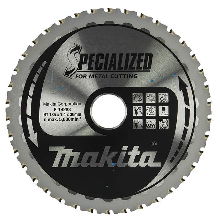 Makita list za testeru od tvrdog metala 185x30x38T za debeli metal E-14283 Makita list za testeru od tvrdog metala 185x30x38T za debeli metal E-14283