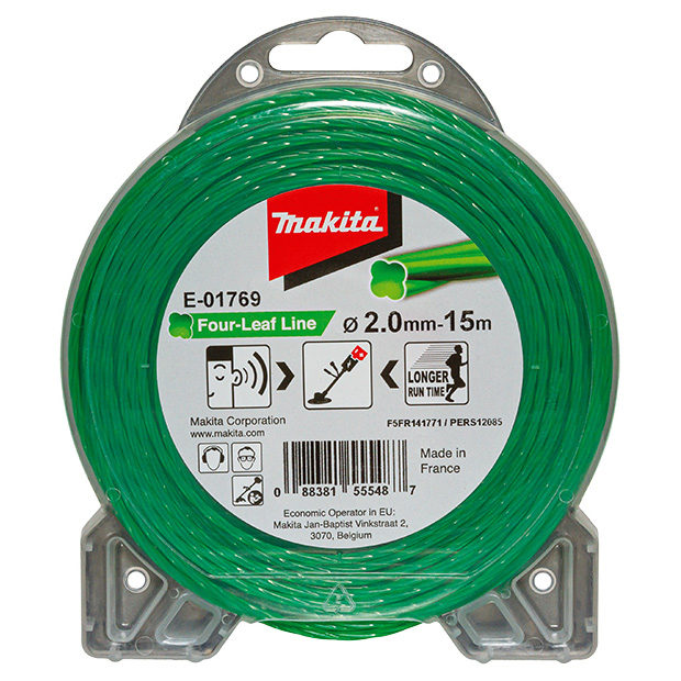 Makita tihi najlonski konac za košenje zeleni 2,0mm/15m E-01769 Makita tihi najlonski konac za košenje zeleni 2,0mm/15m E-01769