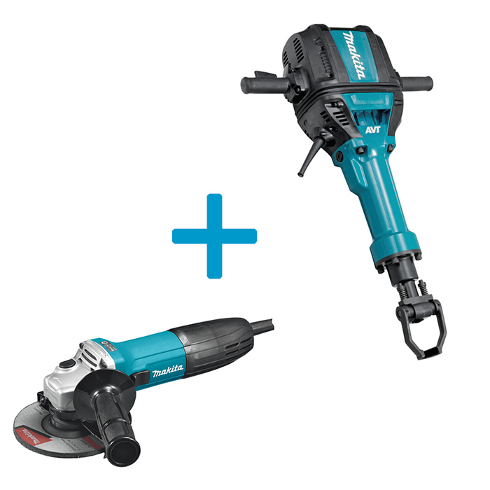 Makita set čekić za rušenje + POKLON ugaona brusilica HM1812+GA5030 Makita set čekić za rušenje + POKLON ugaona brusilica HM1812+GA5030