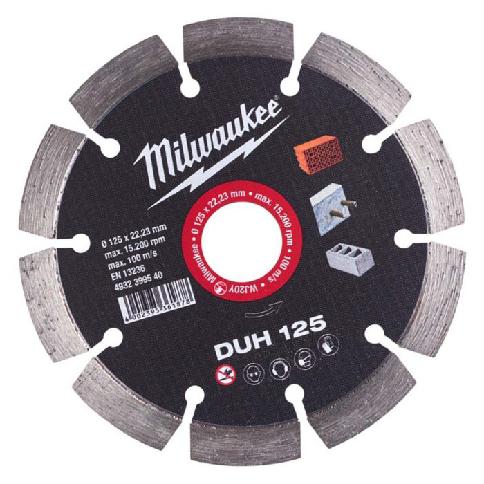 Milwaukee dijamantski rezni disk DUH 125 4932399540 Milwaukee dijamantski rezni disk DUH 125 4932399540
